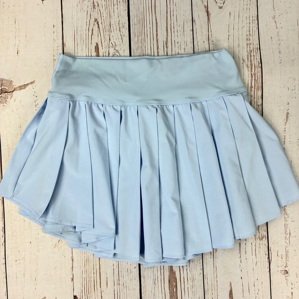 Aerie Offline Real Me Pleated Skort Light Blue Tennis Skirt 8428016296 Womens M